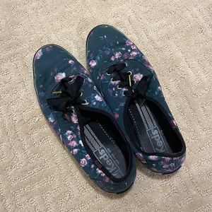 Purple & Blue Floral Keds Sneakers size 8
